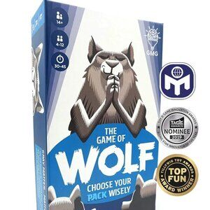 THE GAME OF WOLF BY GRAY MATTERS GAMES/STRATEGIC TRIVIA/AGES 14+/PARTY GAME